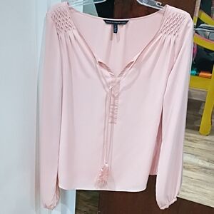 White House Black Market Light Pink Blouse